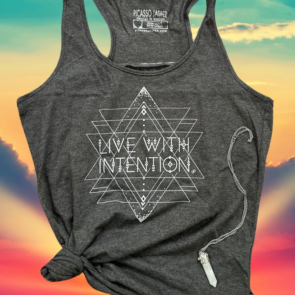 Live With Intention Flowy Racerback Tank - Picture 5 of 7